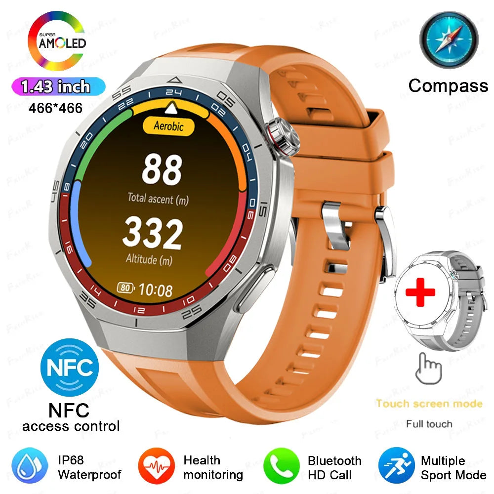 GT5 Pro Smartwatch AI Tech 1.43 AMOLED GPS 1GB Memory NFC Health Fitness Tracker