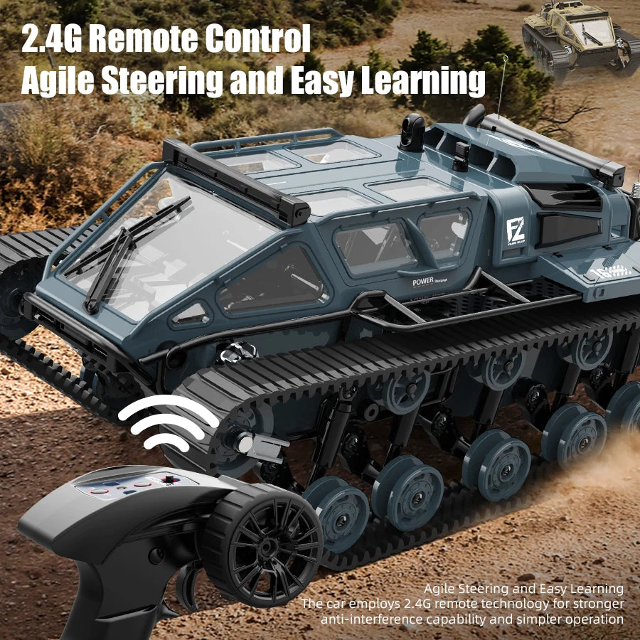 JJRC C8812 6CH RC Tracked Tank Off-Road Car with LED Lights & Drift Mode