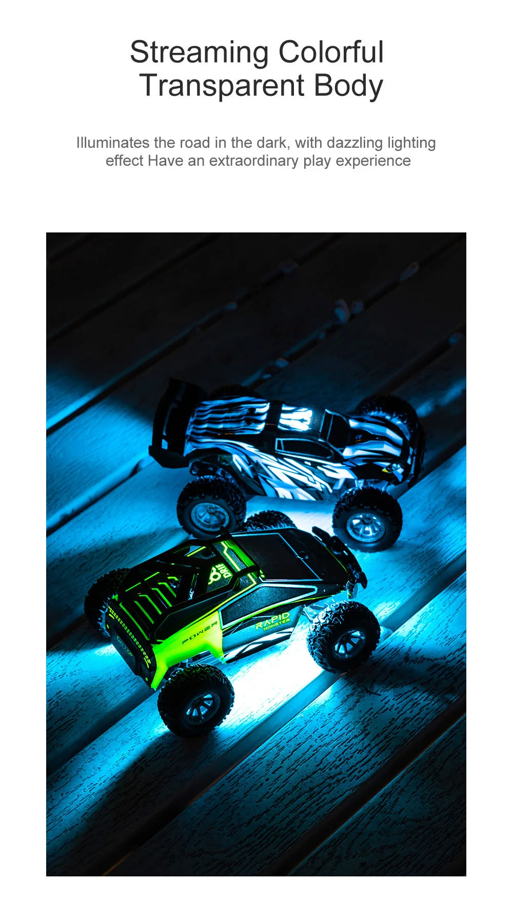 S801-S803 1/32 Mini RC Car – LED Lights, 4CH, Rechargeable Off-Road