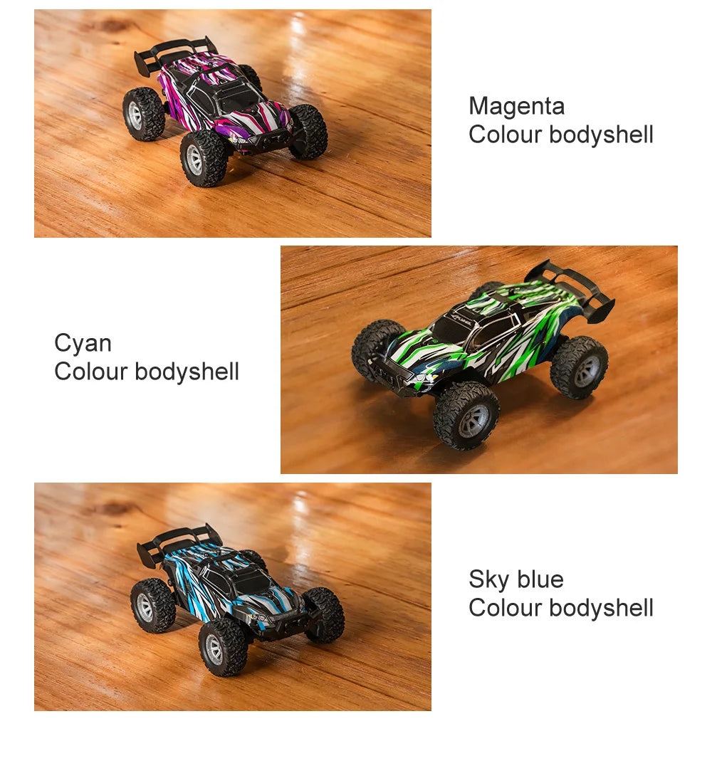 S801-S803 1/32 Mini RC Car – LED Lights, 4CH, Rechargeable Off-Road