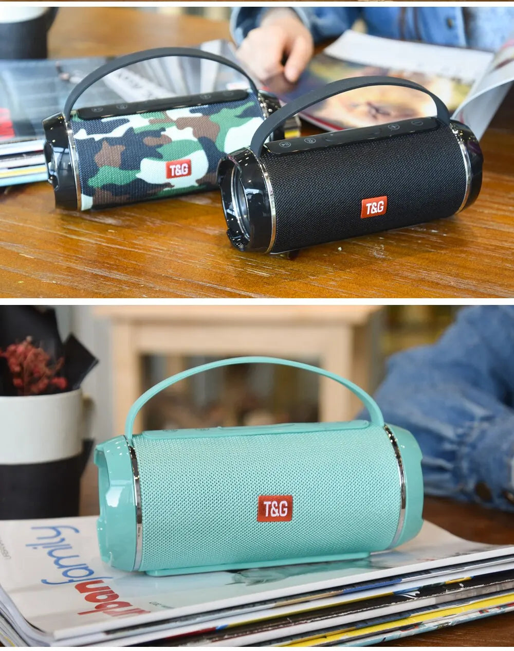 TG 116C Bluetooth 5.3 Waterproof Portable Speaker with TWS & Bass Boost
