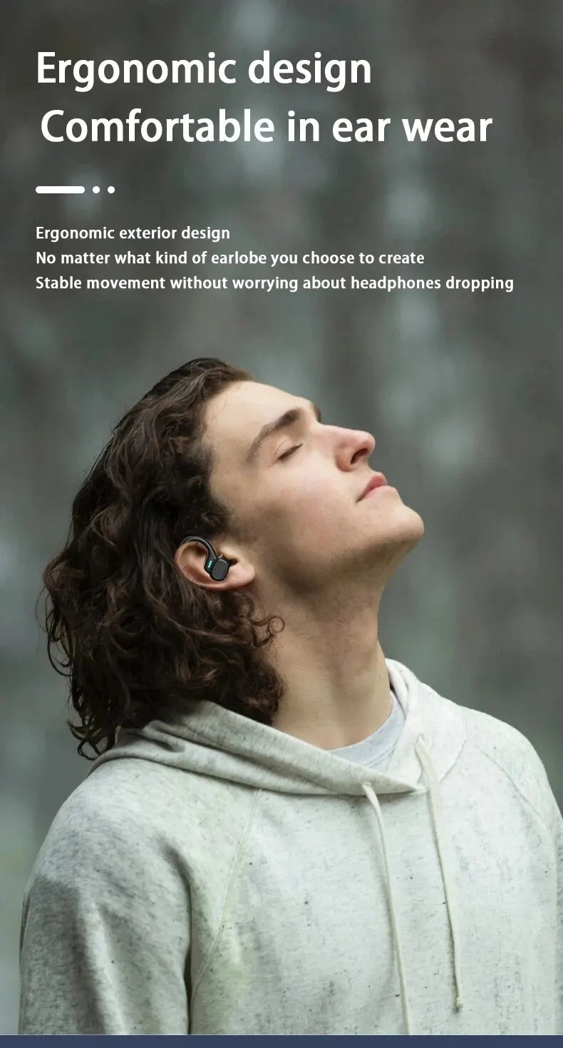 TWS Wireless Bluetooth Earphones Headphones Sports Ear Hook Running Bass Earbuds