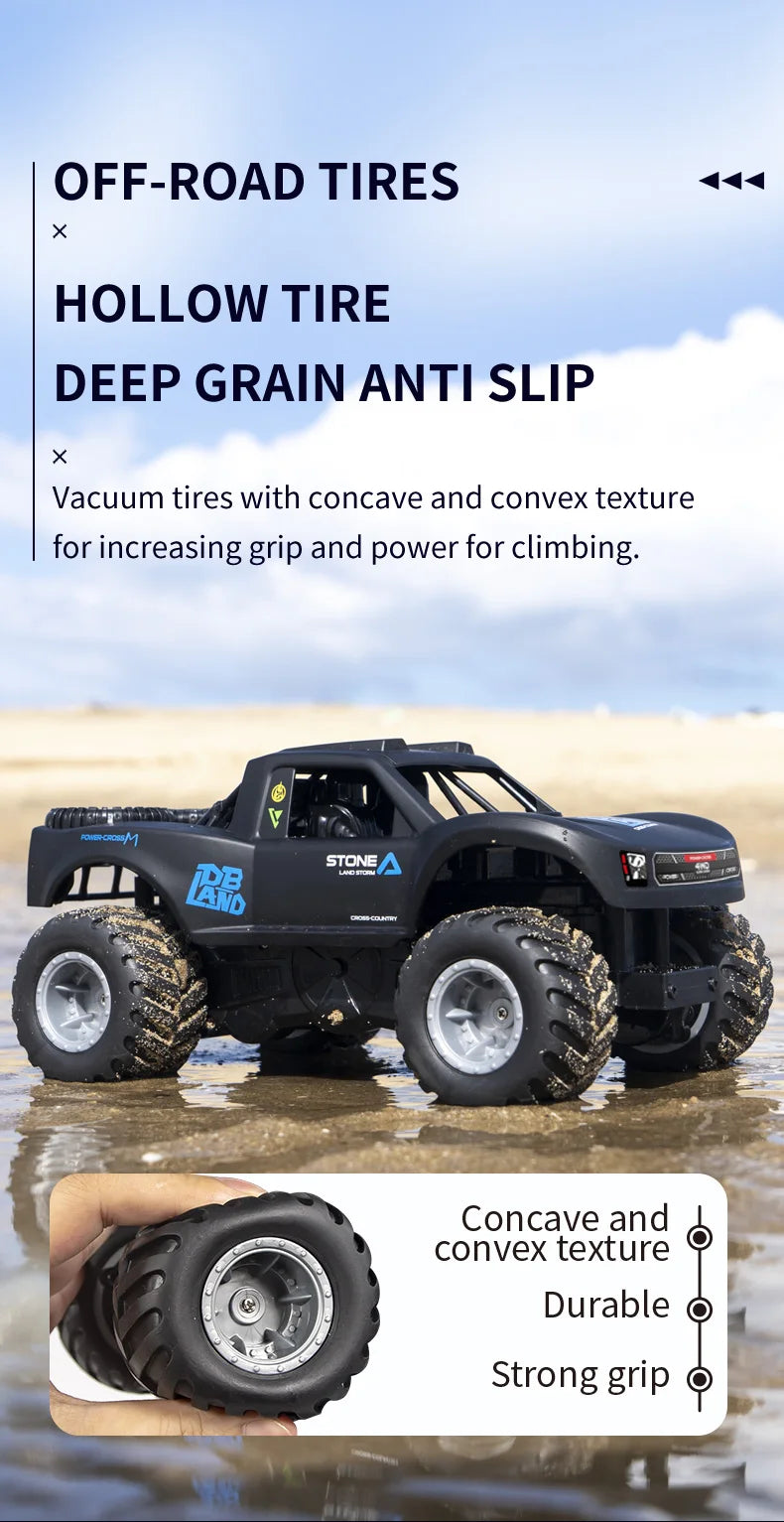 JJRC 4WD Amphibious RC Car – Waterproof, Off-Road, Stunt Climbing Truck