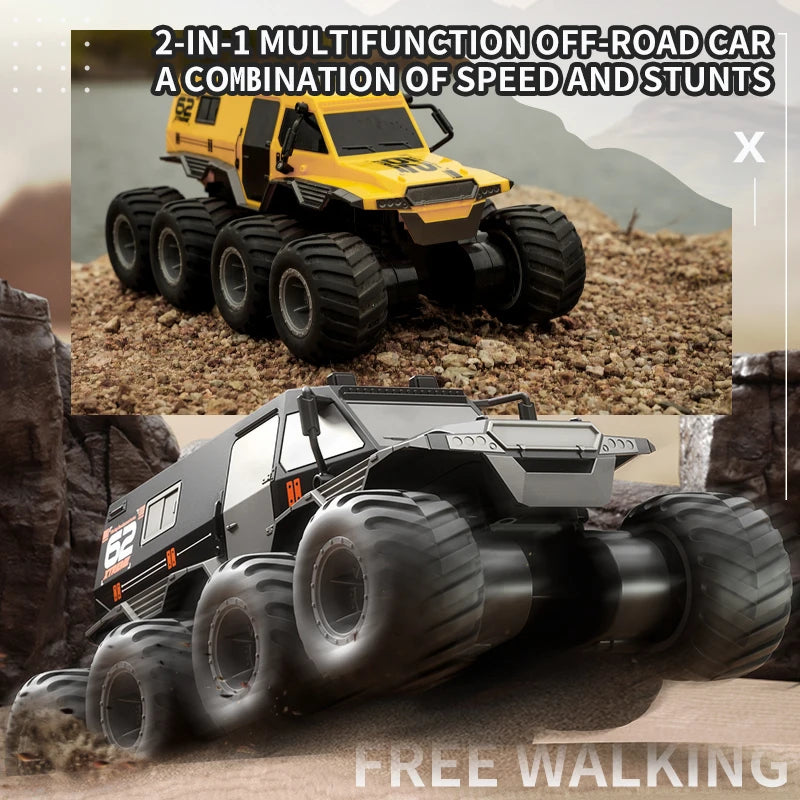 JJRC Q137 8WD Amphibious RC Car with 2.4GHz Remote – 30min Playtime