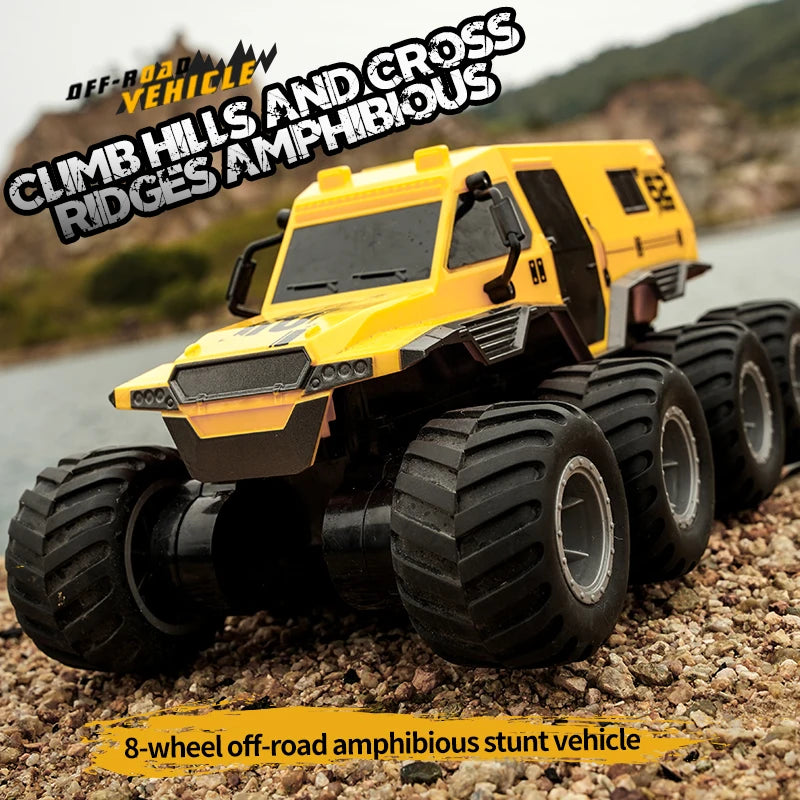 JJRC Q137 8WD Amphibious RC Car with 2.4GHz Remote – 30min Playtime