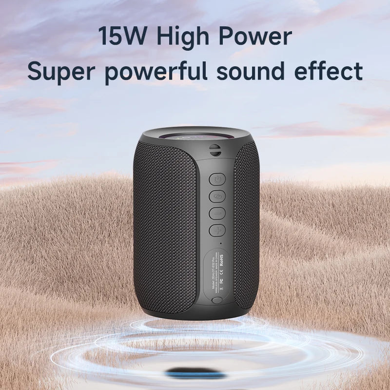 Zealot S32PRO Bluetooth 5.2 Waterproof Speaker with 15W Bass & LED