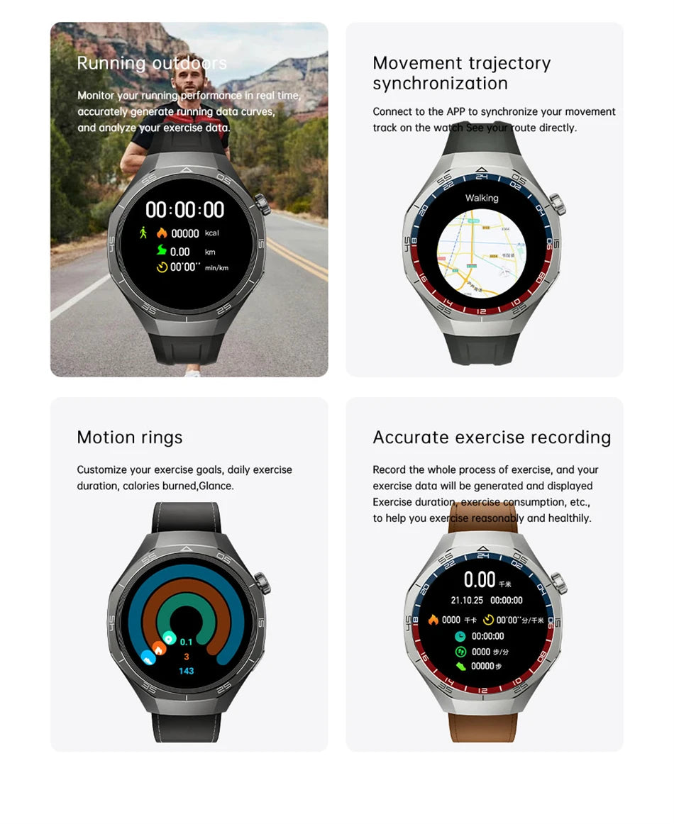 GT5 Pro Smartwatch AI Tech 1.43 AMOLED GPS 1GB Memory NFC Health Fitness Tracker