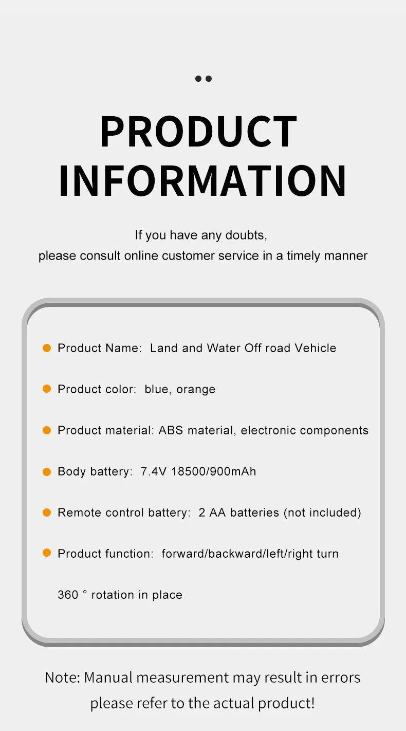 JJRC 4WD Amphibious RC Car – Waterproof, Off-Road, Stunt Climbing Truck