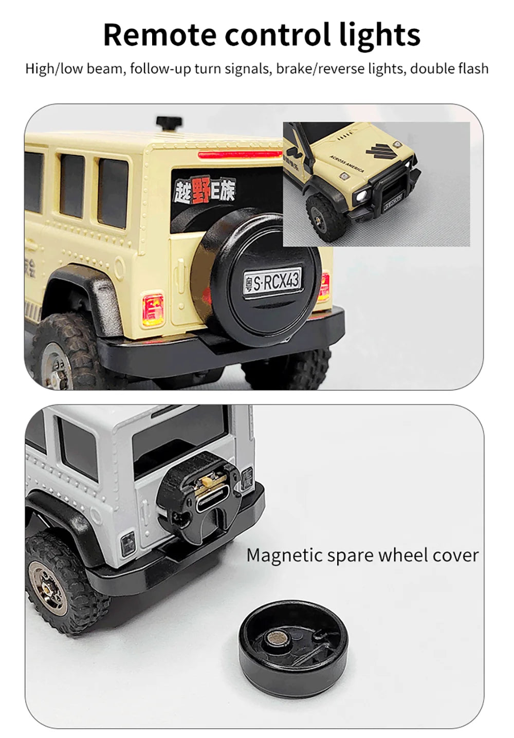 LDARC X43 1:43 Mini RC 4WD Desktop Crawler Car for Adults & Kids