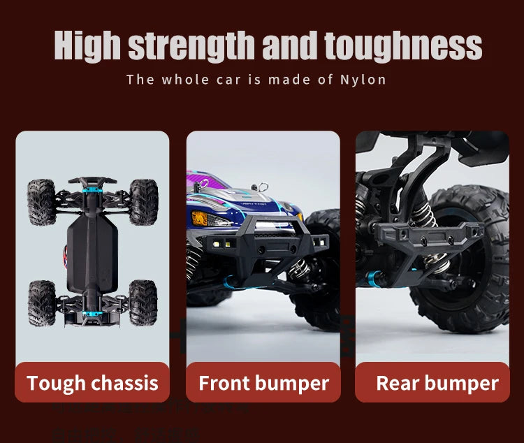SCY 1:16 4WD 70KM/H or 50KM/H Brushless RC Drift Truck with LED Lights