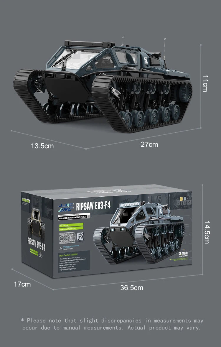 JJRC C8812 6CH RC Tracked Tank Off-Road Car with LED Lights & Drift Mode