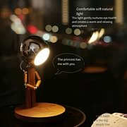 Solid Wooden Robot Moon Desk Bedside, Living Room Lamp