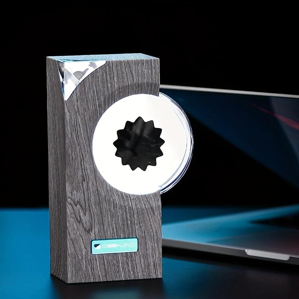 Dancing Ferrofluid Speaker with Magnetic Fluid Display Grey