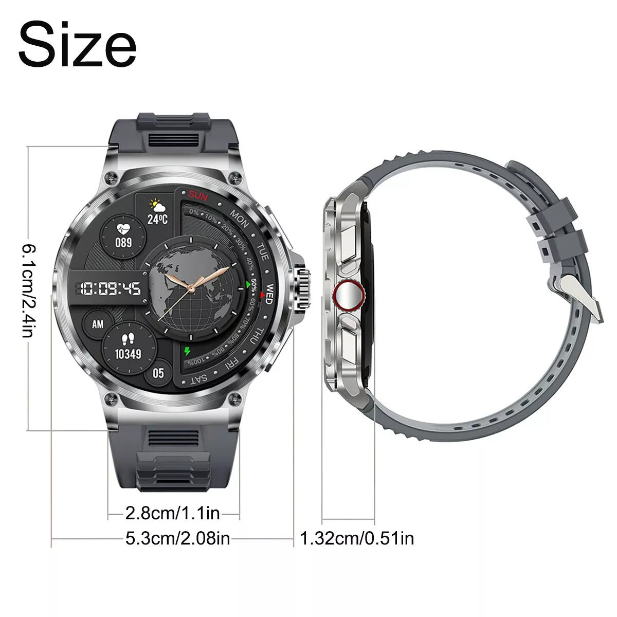 V69 Bluetooth Calling Smart watch for Men 710mAh