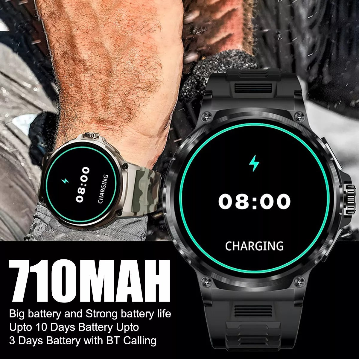 V69 Bluetooth Calling Smart watch for Men 710mAh