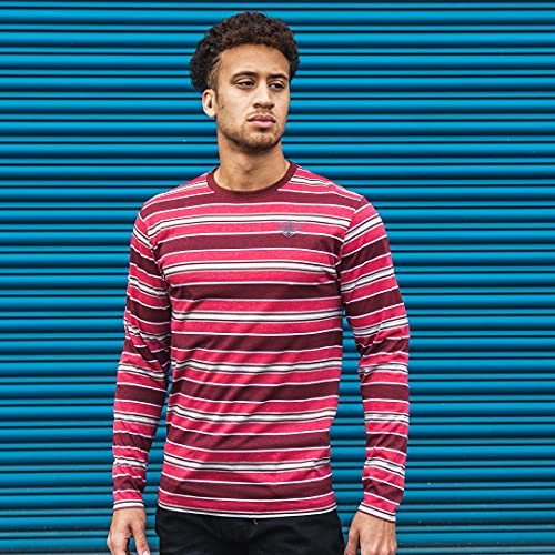 Long Sleeve T-Shirts for Men, Casual 100% Cotton Striped T-Shirts