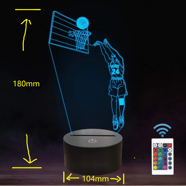 Basketball 3D Lamp 104mm x 180mm