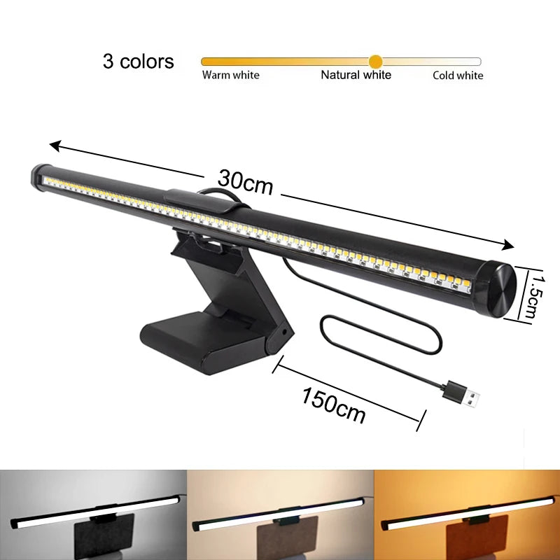 RGB LED Monitor Light Bar 30-44cm Screen Hanging Dimmable