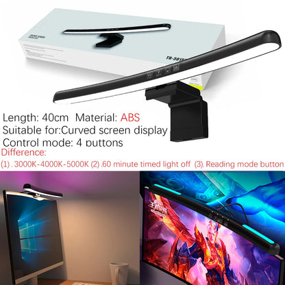 LED Monitor Light Bar 18-60cm Dimmable RGB Screen Hanging