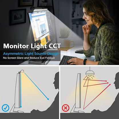 RGB LED Monitor Light Bar 30-44cm Screen Hanging Dimmable