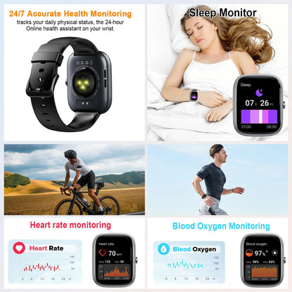 1.91" Fitness Smartwatch | Bluetooth Call, IP68, 110+ Sports
