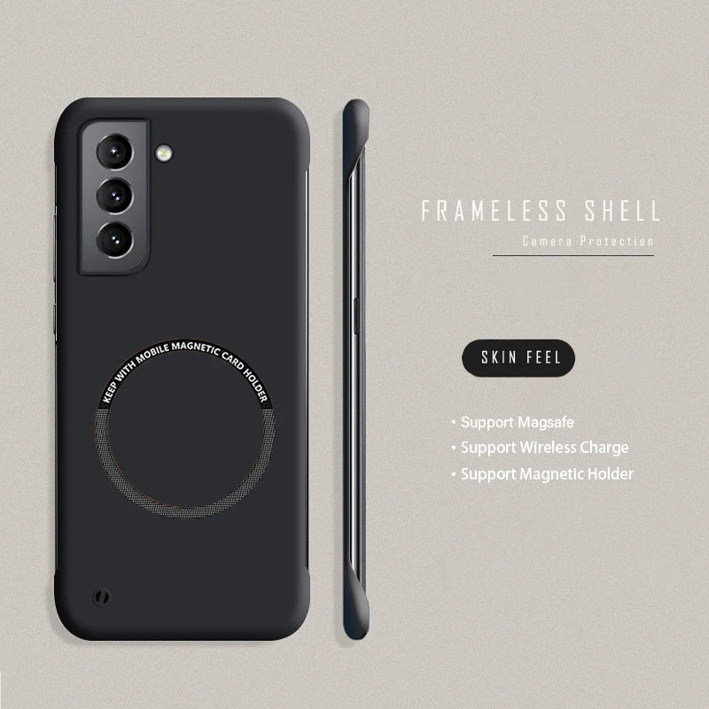 Slim Frameless Samsung MagSafe Matte Phone Case