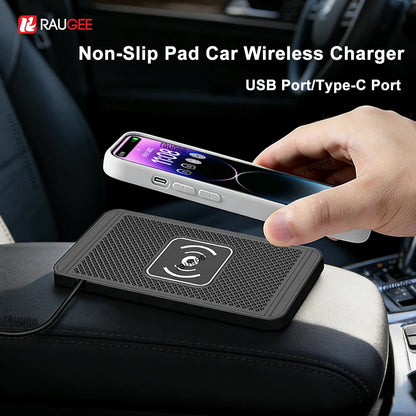 15W Car Wireless Charger Pad with Cooling Fan