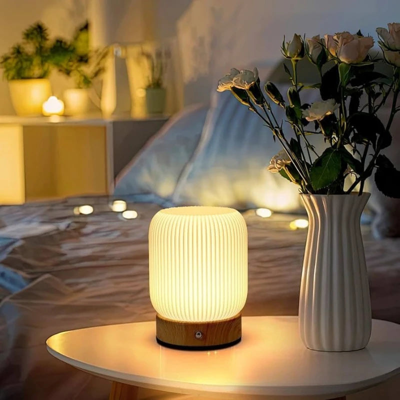 Touch Night Light 3 Colour Rechargeable Bedroom Table Lamp