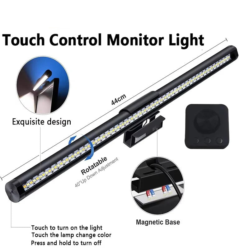 LED Monitor Light Remote Control Stepless Dimmable