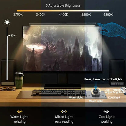 Monitor Light Bar 33-60cm RGB Eye Protection Timed Dimmable