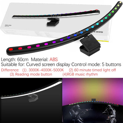 LED Monitor Light Bar 18-60cm Dimmable RGB Screen Hanging