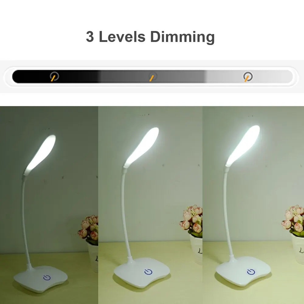 LED Desktop Lamp USB Rechargeable Eye Protection Night Light