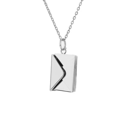 Love Letter Envelope Pendant Necklace Customized Stainless Steel Valentines/Mother's Day