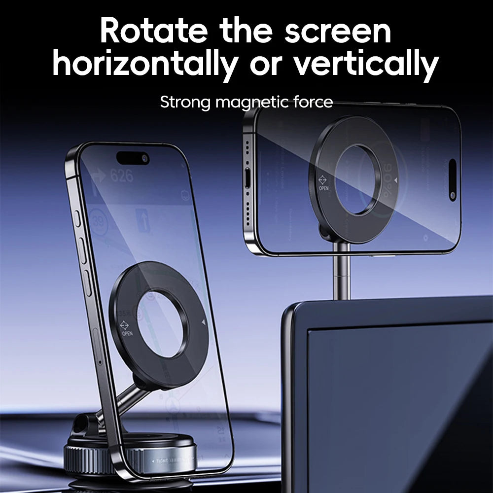 Magnetic Phone Holder with 360 Rotation & Suction Cup