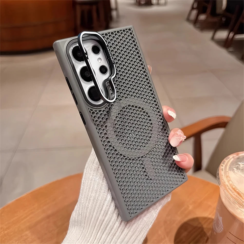 Luxury Breathable Mesh Samsung Galaxy MagSafe Case
