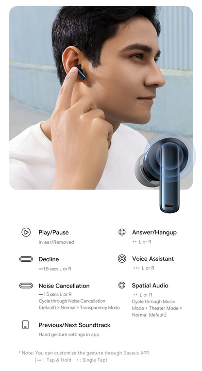 Baseus Bowie M2s Wireless Earbuds – 3D Spatial Audio, 30H Battery Life
