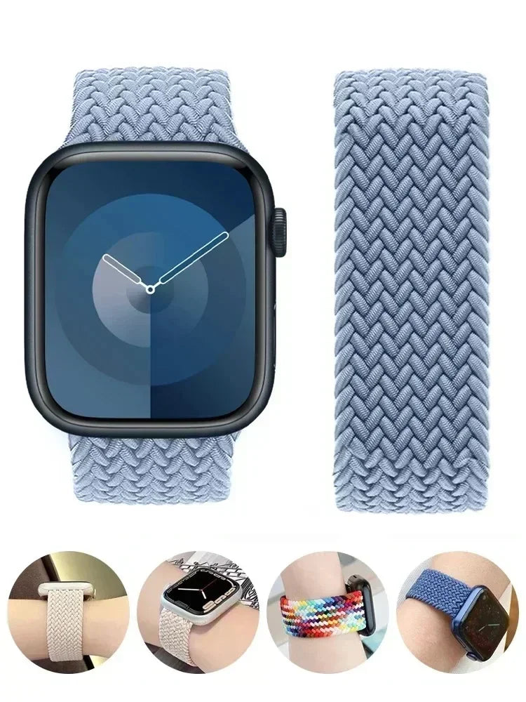 Braided Nylon Solo Loop Band for Apple Watch | 5 Colours