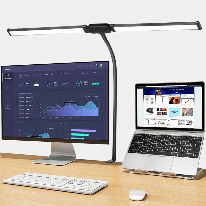 LED Architect Desk Lamp Double/Single Head Stepless Dimmable