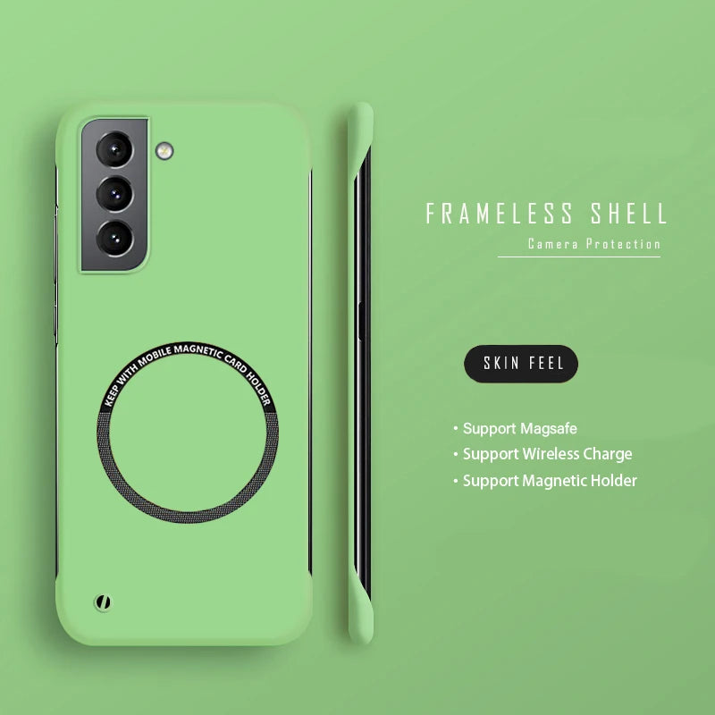 Slim Frameless Samsung MagSafe Matte Phone Case