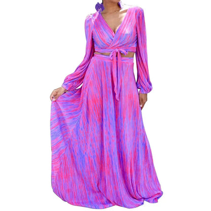 Aurora Tie-Dye Skirt Suit | Euro-American Autumn Style