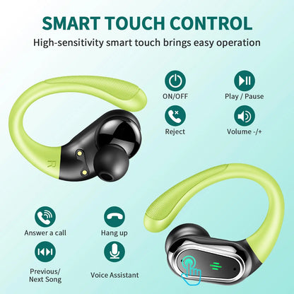Wireless Sport Earbuds | Bluetooth 5.3, ENC, 50H Battery, LED