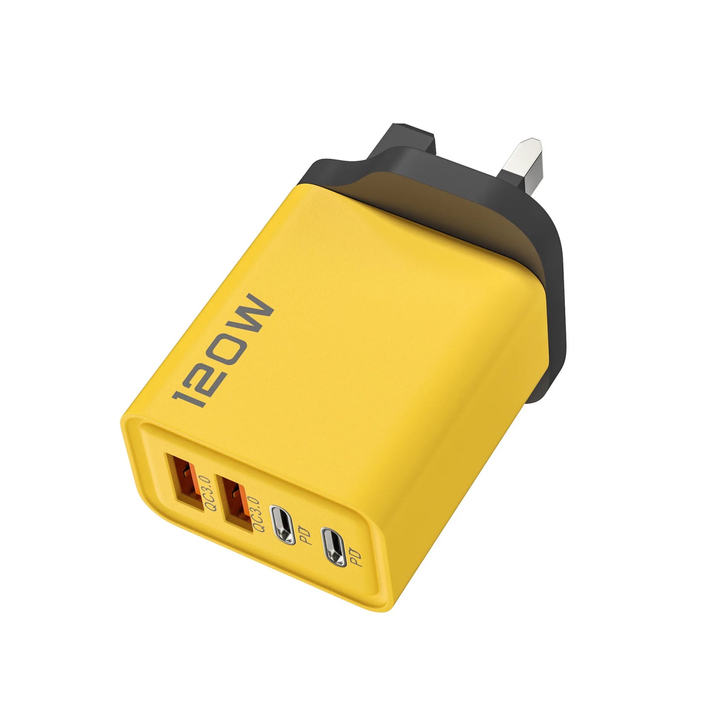 120W 4-Port USB C Fast Charger | PD & QC3.0 Wall Plug