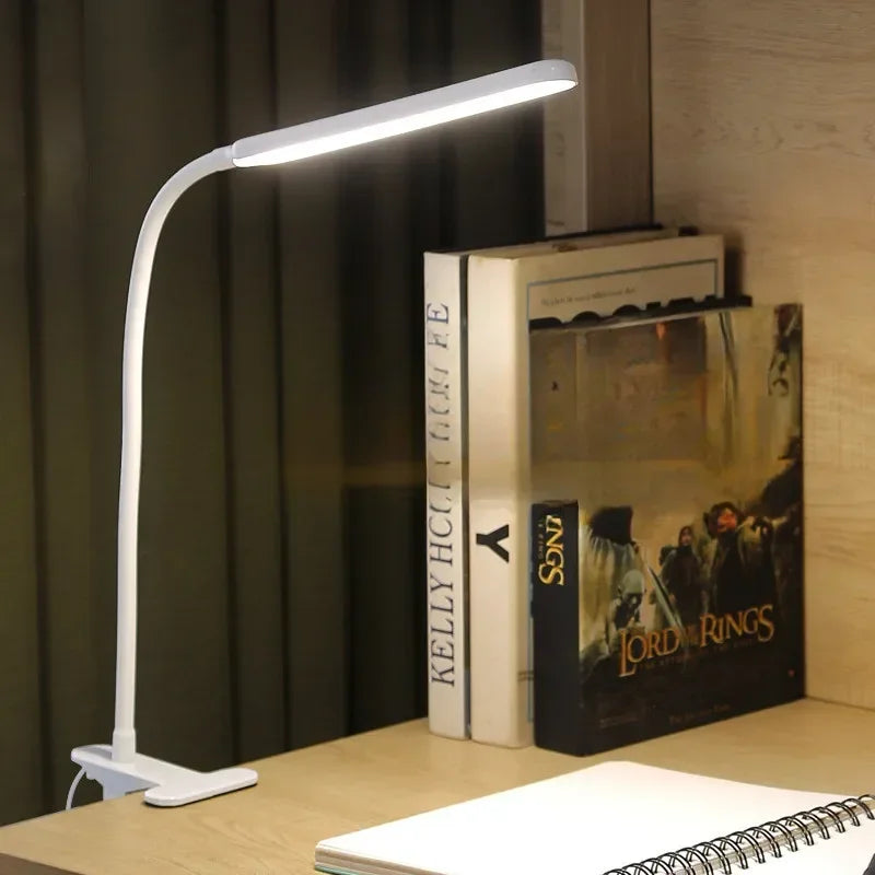 LED Reading Lamp USB Clamp 3 Modes 10 Brightness Gooseneck