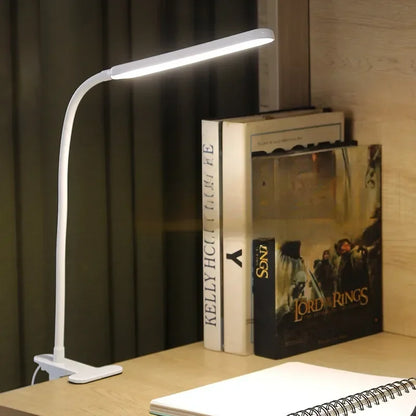 LED Reading Lamp USB Clamp 3 Modes 10 Brightness Gooseneck