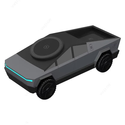 Cybertruck 3-in-1 Wireless Charger Stand for iPhone & Apple Watch