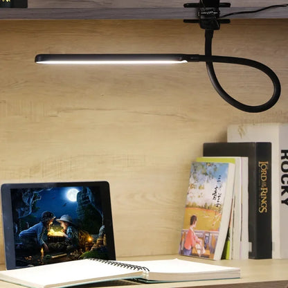 LED Reading Lamp USB Clamp 3 Modes 10 Brightness Gooseneck