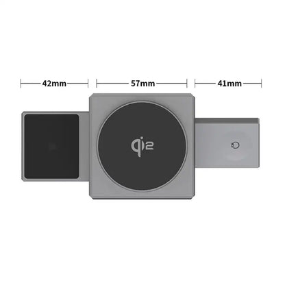 Qi2 3-in-1 Magnetic Wireless Charger for iPhone Apple Watch AirPods
