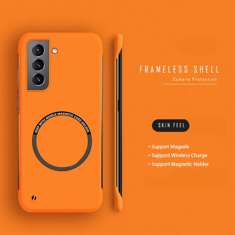 Slim Frameless Samsung MagSafe Matte Phone Case