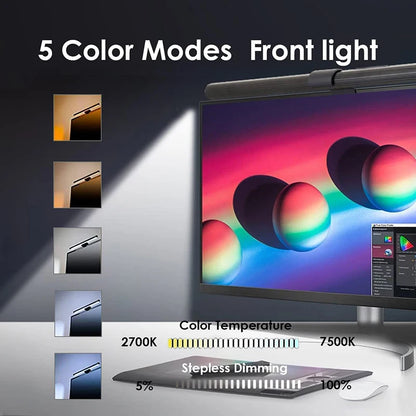 LED Monitor Light Remote Control Stepless Dimmable