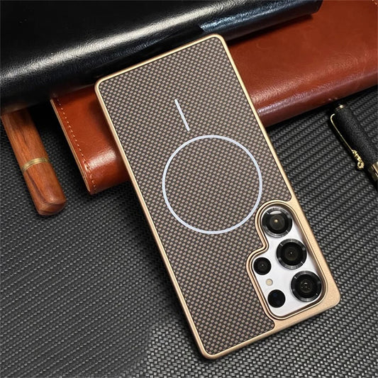 Luxury Carbon Fibre Samsung Galaxy Magnetic Case